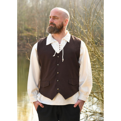 Medieval Lasse vest, brown   Größentabelle - Herren - Oberteil    G...