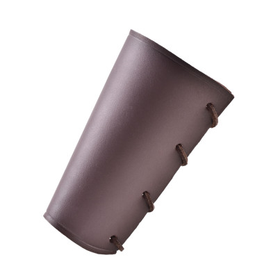 Leather Wrist Protector with Vegvísir Engraving, Brown, 1 UNIT Thes...