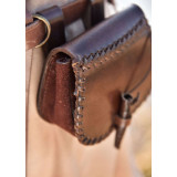 Small Leather Belt Bag, Brown The central part of the body of the b...