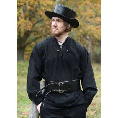 Cinto de couro pirata com duas fivelas InícioInício