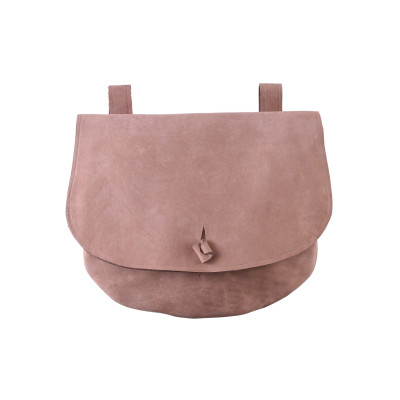 Sac en cuir avec passants de ceinture, forme incurvée Commencement