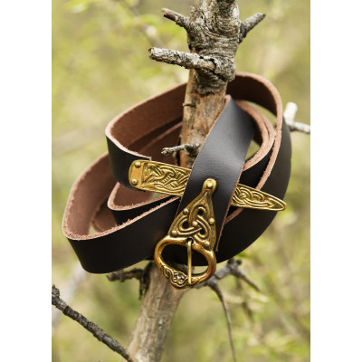 Cintura vichinga, 170 cm di lunghezza, 2,5 cm di larghezza, pelle m...