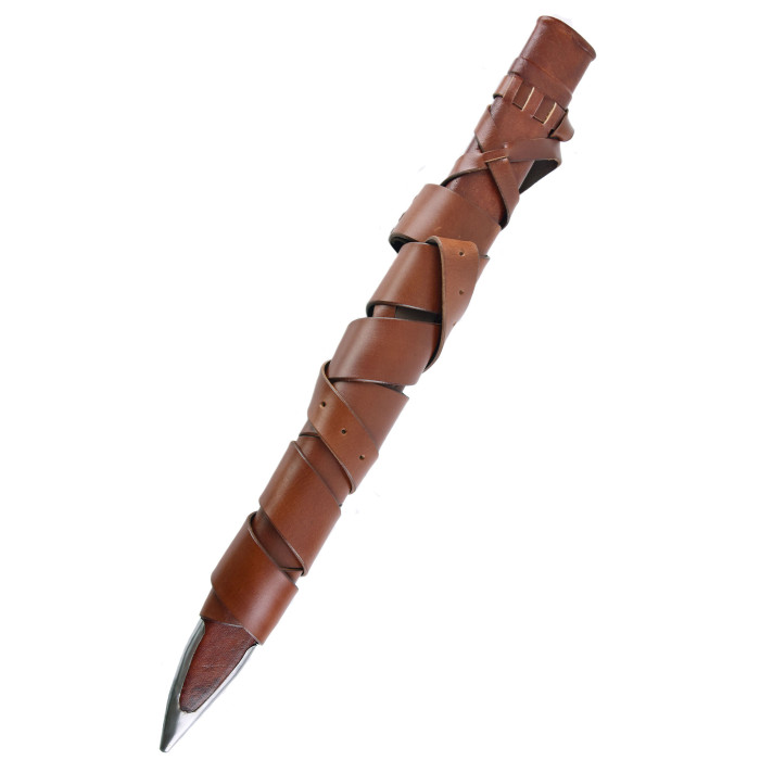 Vaina con cinturón y hebilla de bronce para espada vikinga Inicio