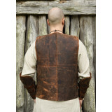 Armure de torse en cuir Sindri huilé, marron Commencement