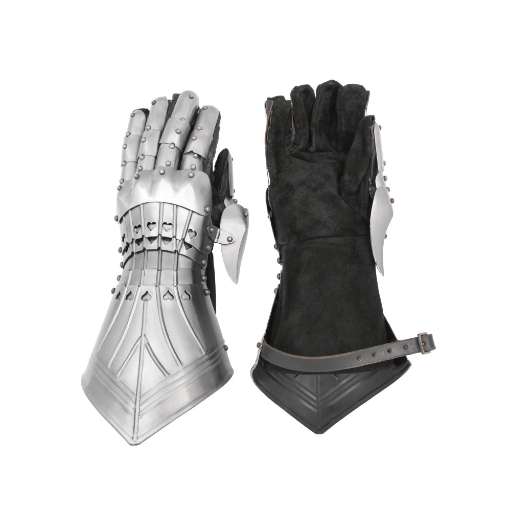 Gantelets gothiques (paire), acier Commencement