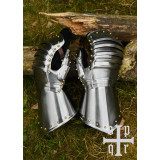 Medieval Glove Gauntlets, 15°-16° C., 1.6mm Steel, Pair, Hand Plate...