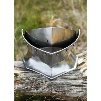 Bevor, acier de 1,6 mm, avec bracelet en cuir Commencement