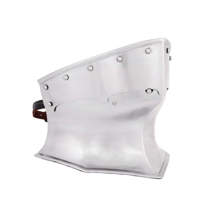 Bevor, acier de 1,6 mm, avec bracelet en cuir Commencement