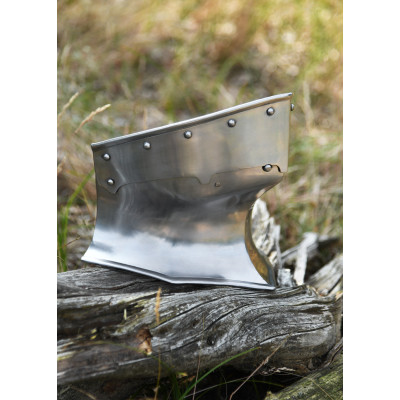 Bevor, acier de 1,6 mm, avec bracelet en cuir Commencement