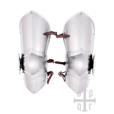 Proteção Gótica para Joelho e Perna, Aço 1.6 mm, Par InícioInício