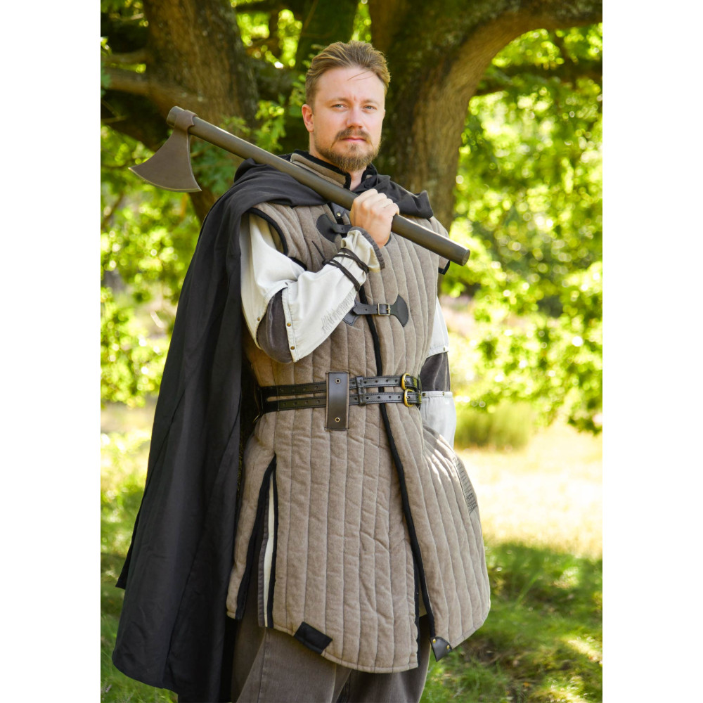 Gambeson Vari Medieval, Used-Look, Brown - Black     Größentabelle ...