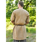 Túnica Medieval Sigval, Mistura de Tecidos, Usado-Look, bege marrom...