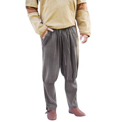 Calças Medieval Gorm, Usado-Look, preto/castanho InícioInício