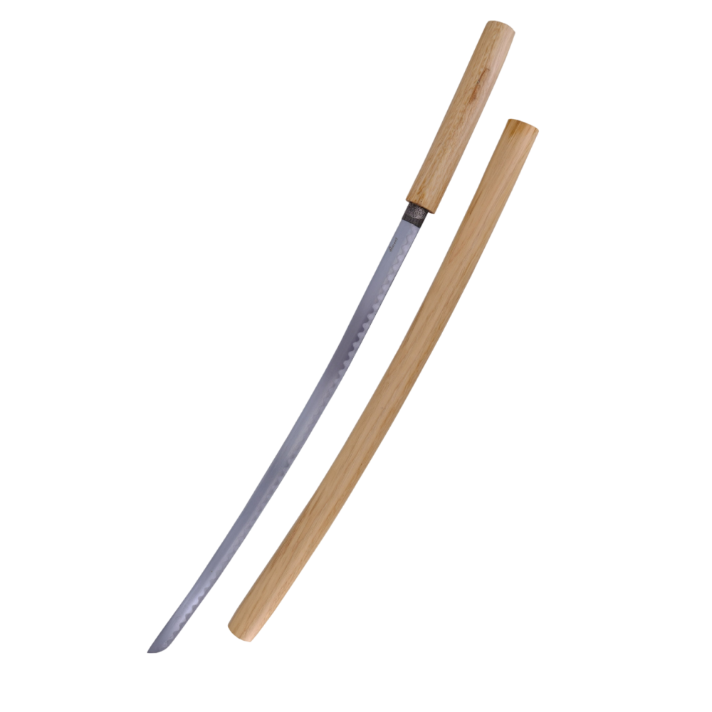 Shirasaya Decorativo de 67,5 cm lâmina de aço com acabamento acetin...