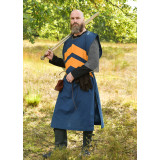Tabardo medieval con rayas, azul - amarillo Inicio