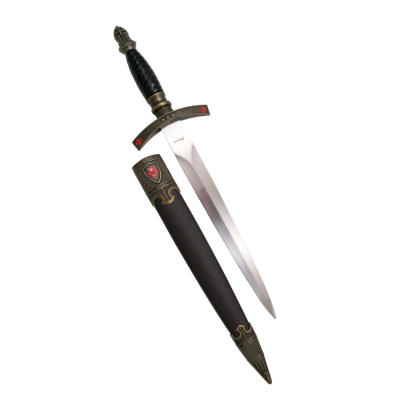 Poignard templier avec croix, comprend l’ourlet, modèle 2 Commencement