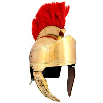 Elmo de latão com pluma OFERTASOFERTAS