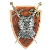 Panóplia com peitoral e 2 espadas  - 1