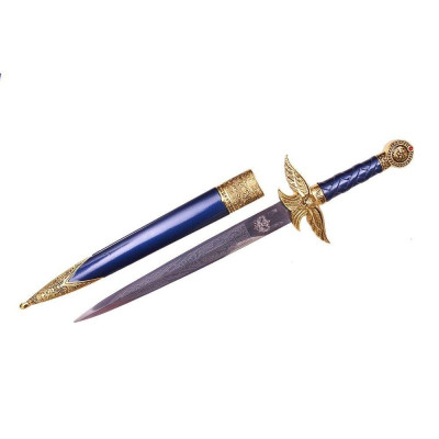 Daga décoré bleu  - 3