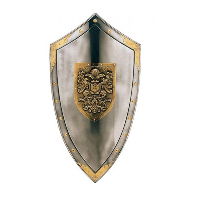 Shell with golden engraving of eagles  - 1