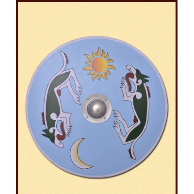 Escudo vikingo Mánagarm e Sköll  - 1