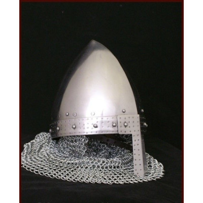 Casque Viking avec cotte-maille aventail, acier 1,6 mm  - 1