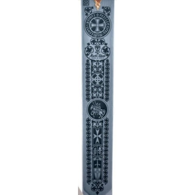 Silver Templar Sword - Blue Enamel  - 2