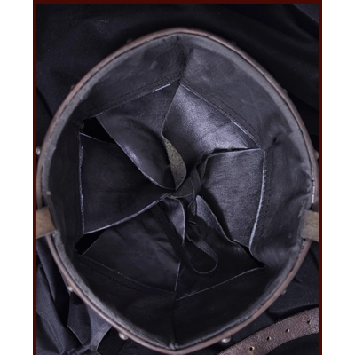 Capacete Archer, 1,6 mm de aço, com forro de couro  - 3