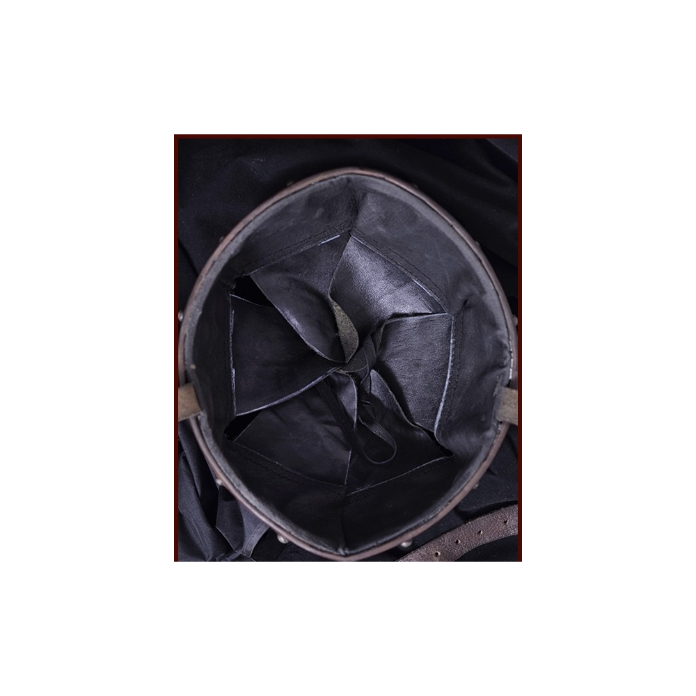 Archer helmet, 1.6 mm steel, with leather lining  - 3