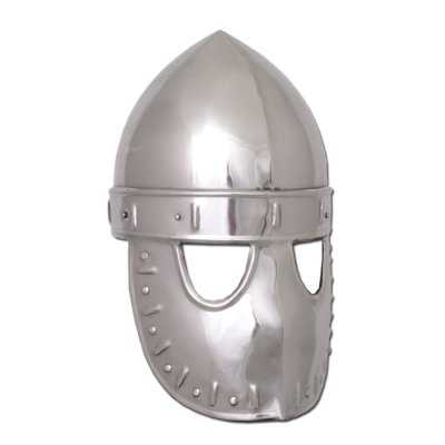 Capacete de máscara Italo-Norman, cerca de 1170 AD, aço de 1,6 mm  - 1