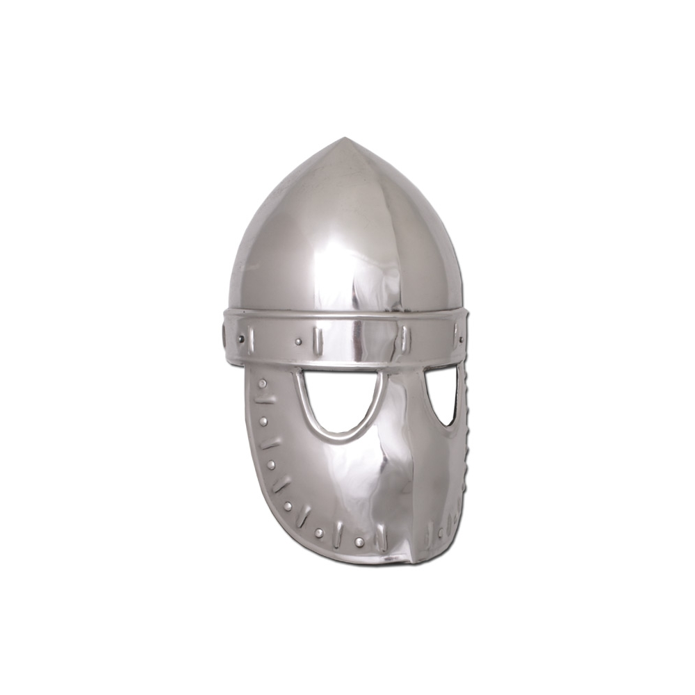 Capacete de máscara Italo-Norman, cerca de 1170 AD, aço de 1,6 mm  - 1