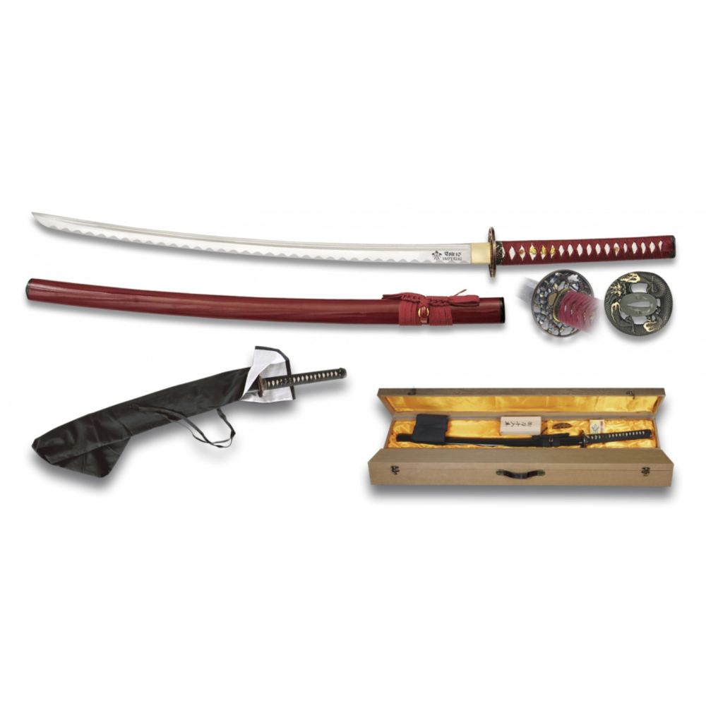 Kit Katana bordeaux Profissional com caixa  - 1